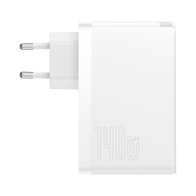 Адаптер мережевий Baseus Type-C to Typc-C cable GaN5 Pro Fast Charger |1USB/2Type-C, PD/QC, 140W/5A| (CCGP100202)