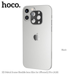 Захисне скло HOCO 3D Metal frame flexible Lens film дпя камери iPhone 12 Pro (A18)