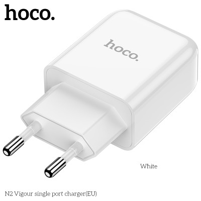 Адаптер мережевий HOCO Vigour N2 |1USB, 2.1A| (Safety Certified)