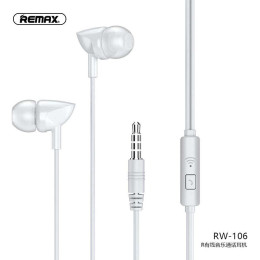 Навушники REMAX with Mic Wired Earphone RW-106 HD Mic