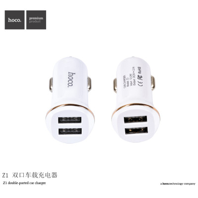 Адаптер автомобільний Hoco Z1 |2USB, 2.1А|