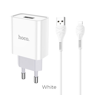 Адаптер мережевий HOCO Lightning cable Asombroso C81A |1USB, 2.1A|